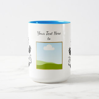 Create Your Own personalized Template Text Two-Tone Coffee Mug