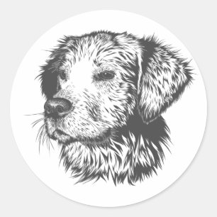 Create Your Own Pet Dog Customised Classic Round Sticker