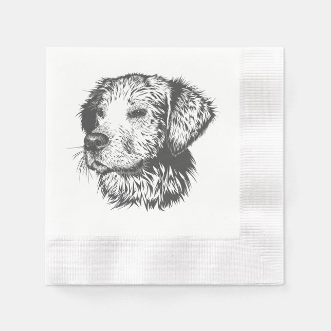 Create Your Own Pet Dog Customised Napkin (Front)