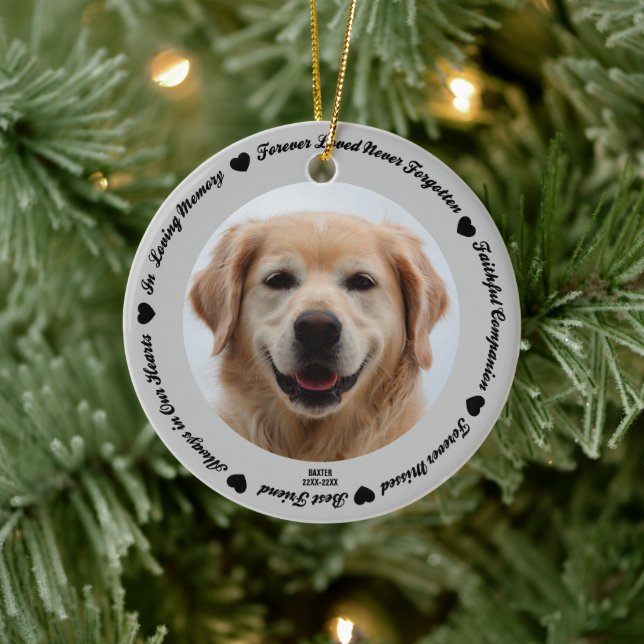 Create Your Own Pet Dog Memorial  Ceramic Tree Decoration (Tree)