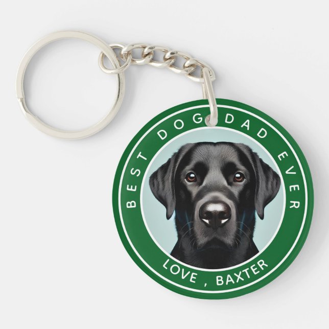 Create Your Own Pet Dog Photo Personalised Key Ring (Front)