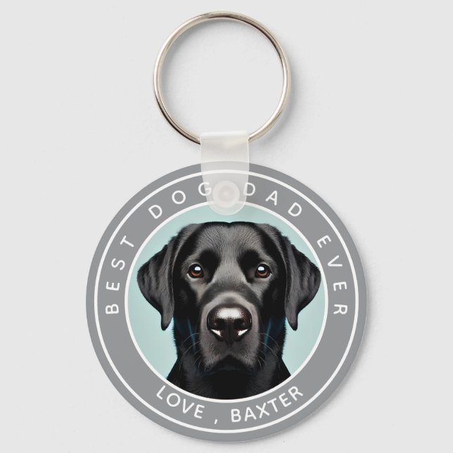 Create Your Own Pet Dog Photo Personalised Key Ring (Front)