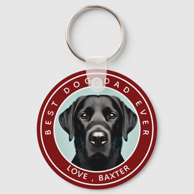 Create Your Own Pet Dog Photo Personalised Key Ring (Front)