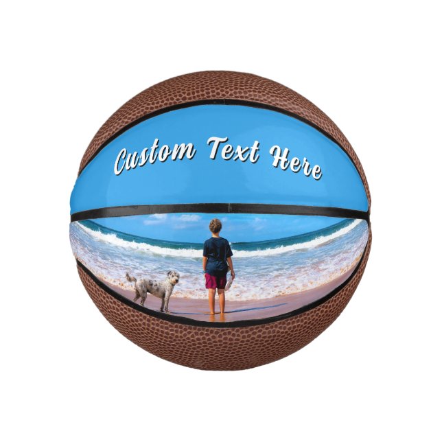 Create Your Own Pet Photo Basketball Custom Text (Front)