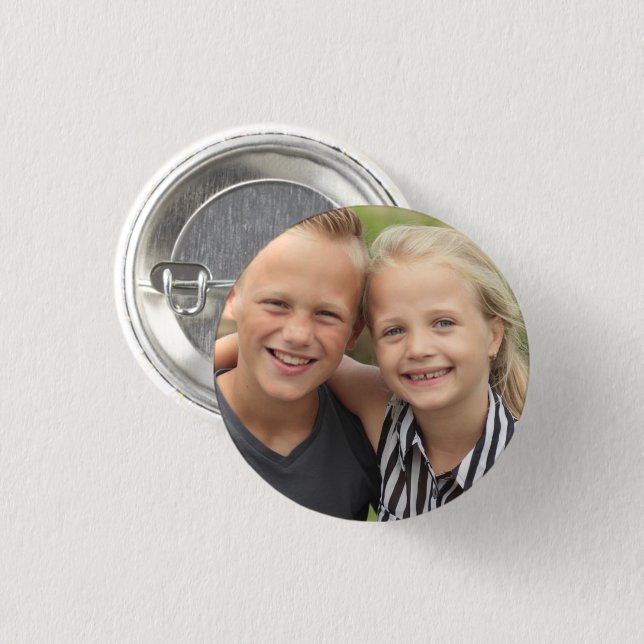 Create Your Own Photo 3 Cm Round Badge (Front & Back)