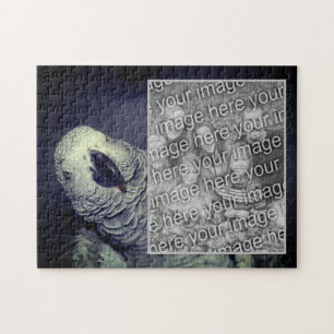 Create Your Own Photo African Grey Parrot Frame Jigsaw Puzzle