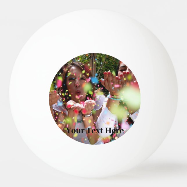 Create Your Own Photo and Text Customised Ping Pon Pong Ball (Front)