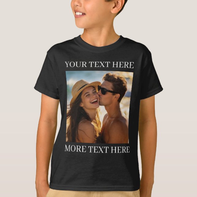 Create Your Own Photo and Text T-Shirt (Front)