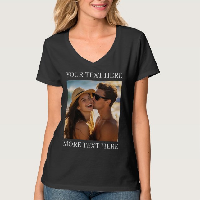 Create Your Own Photo and Text T-Shirt (Front)
