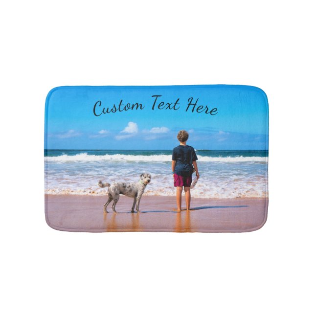 Create Your Own Photo Bath Mat with Custom Text (Front)
