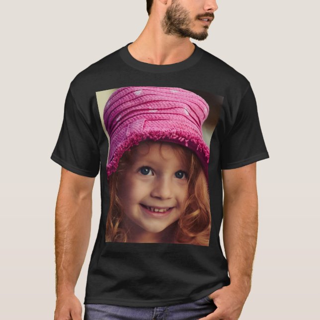 CREATE YOUR OWN PHOTO BLACK T-SHIRT (Front)