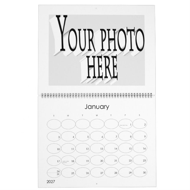 CREATE YOUR OWN PHOTO CALENDAR (Jan 2027)