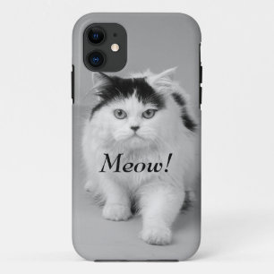 Create your own Photo Cat adorable black and white Case-Mate iPhone Case