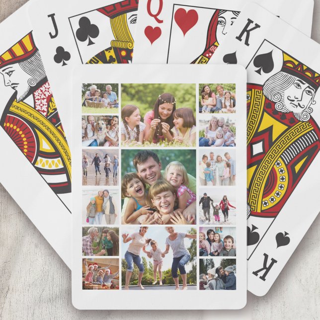 Create Your Own Photo Collage 15 Pictures White Playing Cards (Creator Uploaded)