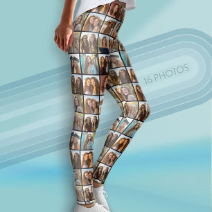 Create Your Own Photo Collage - 16 photos Leggings