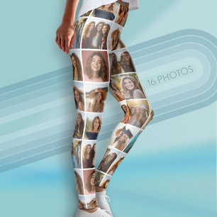 Create Your Own Photo Collage - 16 photos Leggings