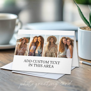 Create Your Own Photo Collage 4 Pictures Card
