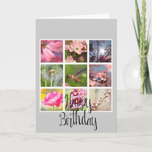 Create Your Own Photo Collage Birthday Card (Front)