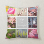 Create Your Own Photo Collage Cushion<br><div class="desc">Create Your Own Photo Collage with life is beautiful in centre or customise with your own text</div>
