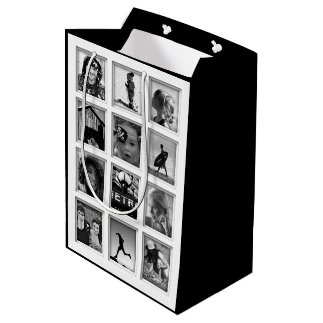 Create-Your-Own Photo Collage Gift Bag (Back Angled)