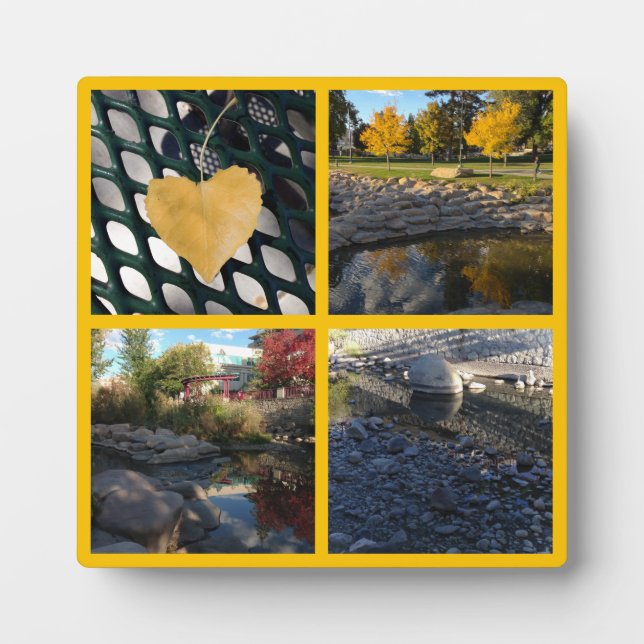 Create Your Own Photo Collage Gold Plaque (Front)