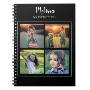 Create your own photo collage monogrammed notebook