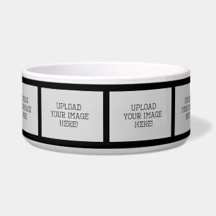 Create-Your-Own Photo Collage Pet Food Water Bowl