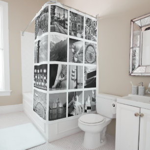 Create-Your-Own Photo Collage Shower Curtain