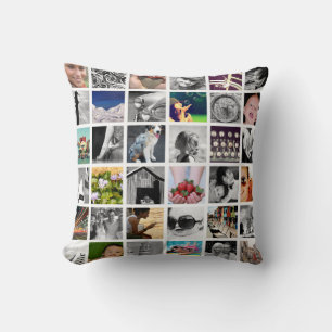 Create-Your-Own Photo Collage Throw Pillow