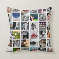Create-Your-Own Photo Collage Throw Pillow