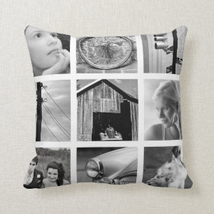 Create-Your-Own Photo Collage Throw Pillow
