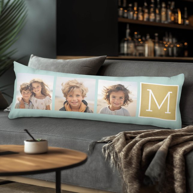 Create Your Own Photo Collage with Monogram Body Cushion (Custom Body Pillow with a Sports Theme)