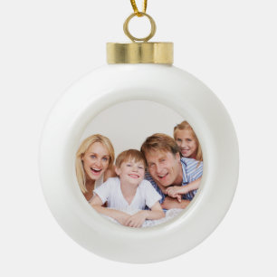 Create Your Own Photo Custom Pic DIY Ceramic Ball Christmas Ornament