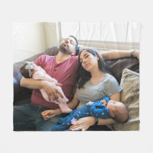 Create Your Own Photo Custom Pic DIY Family Fleece Blanket