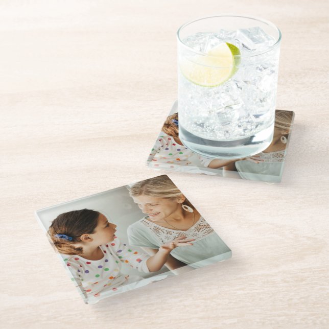 Create Your Own Photo Custom Pic DIY Glass Coaster (Angled)