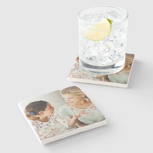Create Your Own Photo Custom Pic DIY Stone Coaster (Side)