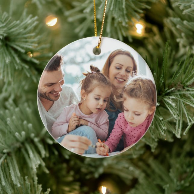 Create Your Own Photo Custom Pic Double Sided Ceramic Tree Decoration (Tree)