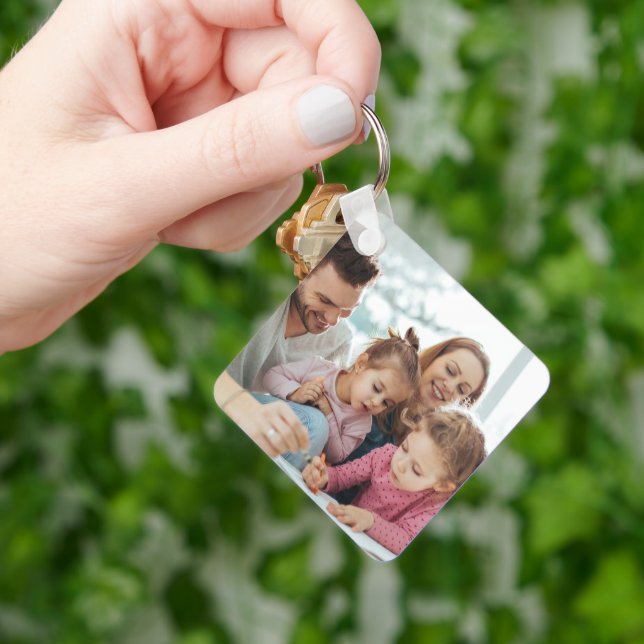 Create Your Own Photo Custom Pic Double Sided Key Ring (Hand)