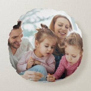 Create Your Own Photo Custom Pic Double Sided Round Cushion