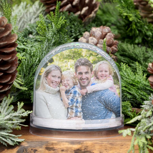 Create Your Own Photo Custom Pic Double Sided Snowglobe (Winter)