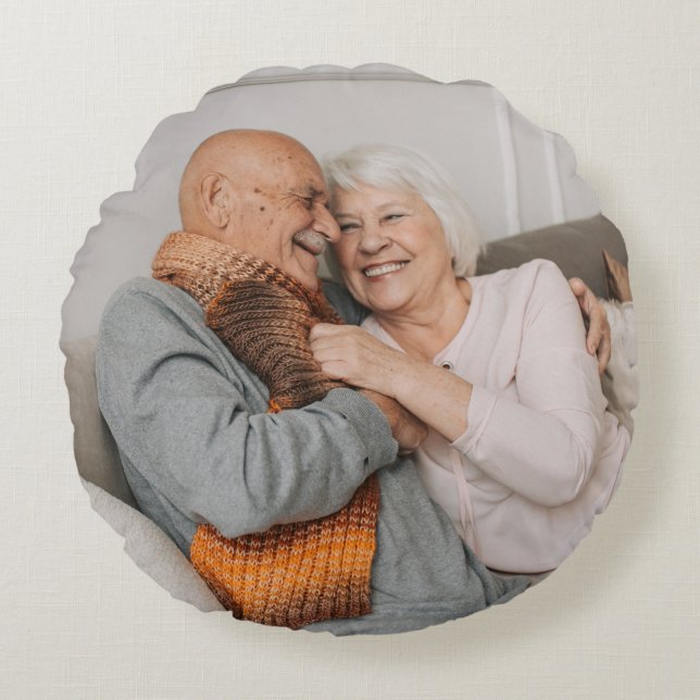 Create Your Own Photo Custom Pic Round Cushion (Front)