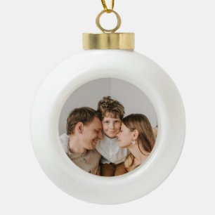 Create Your Own Photo Custom Picture DIY Ceramic Ball Christmas Ornament