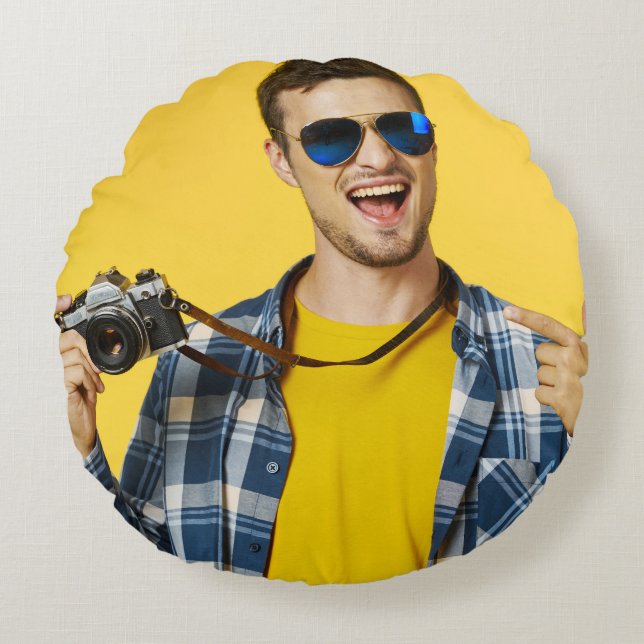Create your Own Photo Custom Picture Round Cushion (Front)