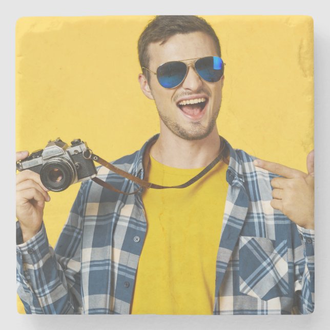 Create your Own Photo Custom Picture Stone Coaster (Front)