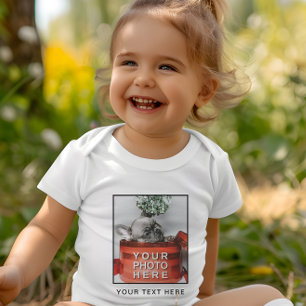 Create Your Own Photo & Custom Text Baby Bodysuit