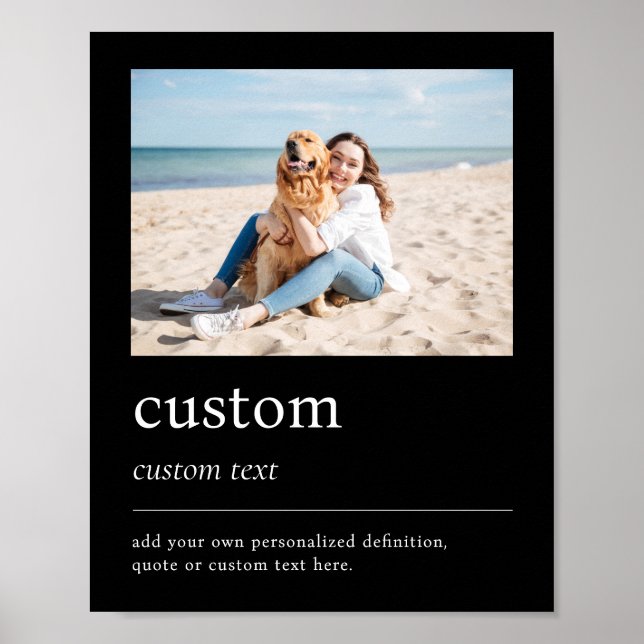 Create Your Own Photo Definition Poster (Front)