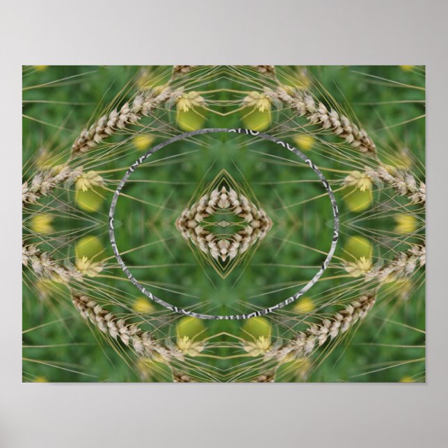 Create Your Own Photo Dried Summer Grass Frame  Poster (Front)