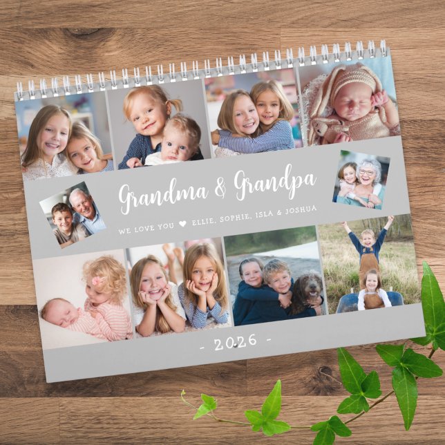 Create Your Own Photo Family Modern Script 2026 Calendar (Creator Uploaded)