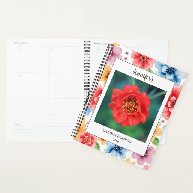 Create your own photo floral pattern garden planner (Display)