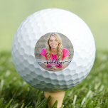 Create your Own Photo Golf Balls<br><div class="desc">Personalized Photo Golf Ball. This custom golf ball features your own photo printed on one side in a clean round layout, turning a favorite moment into a sweet keepsake. Just below the photo, a soft white gradient line sits behind the name area, helping your text stand out while keeping the...</div>